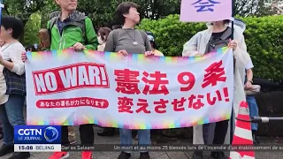 Tokyo : manifestations contre l'expansion militaire et la révision de la Constitution
