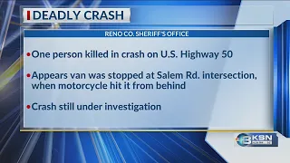Motorcyclist dead in Reno County crash