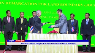 [VIDEO] Cambodia Protests Alleged Thai Trench Construction Near Boundary