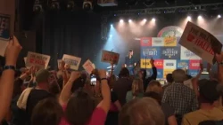 U.S. Senate candidate Hallie Shoffner holds rally in Fayetteville