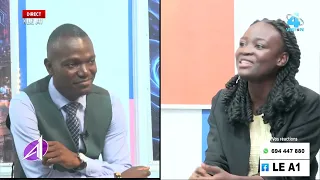 Vision 4's "Le A1" show with Junior Metomo, a short clip with today's guest Elsymphonie.