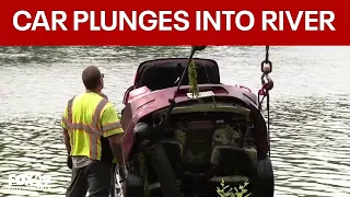 Car plunges into Schuylkill River; bystanders help