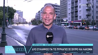 Δύο συλλήψεις για τις πυρκαγιές σε Σκύρο και Λακωνία – Προκλήθηκαν από γεννήτρια και ψησταριά