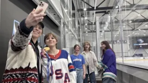 Olympic medalist Hilary Knight surprises 100,000th registered player at Utah Mammoth Ice facility