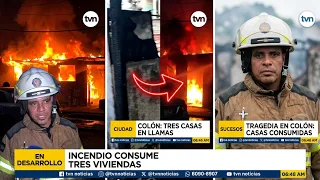 Fire consumes three homes in Colón City