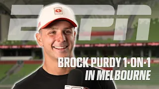 Brock Purdy 1-on-1 in Melbourne: Flight reax | Could he be the next 'Aussie battler' to star at MCG?