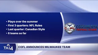 Milwaukee to gain a professional football team after Continental Football League expansion