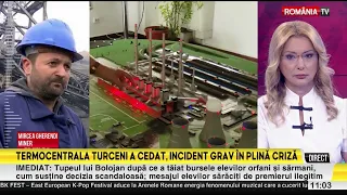Turceni power plant completely shut down on Thursday following boiler failure