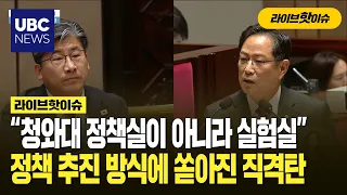 "청와대 정책실이 아니라 실험실” 정책 추진 방식에 쏟아진 직격탄