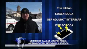 Un fier de călcat, uitat în priză, a provocat un incendiu la Soroca
