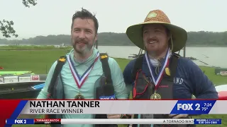 Hundreds finish Missouri River kayak race in St. Charles; Kansas City brothers win