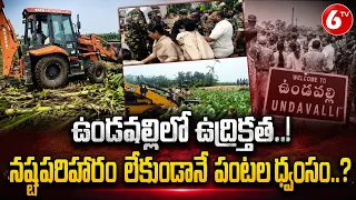 Undavalli : ఉండవల్లిలో ఉద్రిక్తత..! నష్టపరిహారం లేకుండానే పంటల ధ్వంసం..? | 6TV