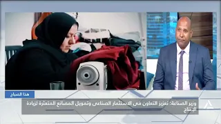 وزير الصناعة: تعزيز التعاون فى الاستثمار الصناعى وتمويل المصانع المتعثرة لزيادة الإنتاج | هذا الصباح