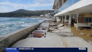 Μεγάλες καταστροφές στην Ακτή της Καλαμίτσας - Βυθίστηκαν βάρκες στο λιμανάκι