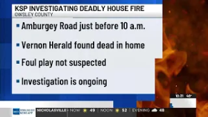 One killed in Owsley County house fire