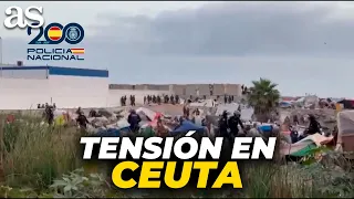 TENSE MOMENTS in CEUTA: This was the MIGRANT EVICTION
