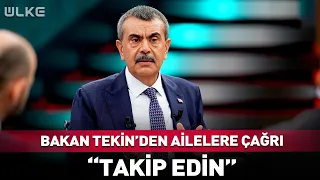 A Call to Parents from Minister of National Education Yusuf Tekin!
