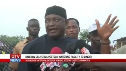 PRESIDENT BARROW HANDS OVER NEW LIVESTOCK WATERING FACILITY TO DINGIRI.