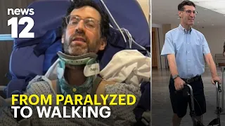 Paralyzed after playground fall, NY dad defies the odds and walks again