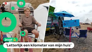 Cozy camping in your own neighborhood: 'Partied until late'