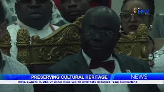 HRM, Ewuare II, Oba Of Benin Receives 18 Artefacts Returned From Switzerland