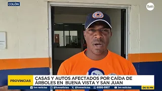 Trees fall on homes in Colón during heavy rains; one woman injured