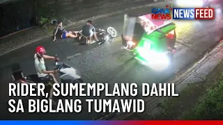 Dog crossing the road causes motorcycle accident | GMA News Feed