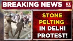 CJP Protest Live Updates: Stone Pelting Reported Near Akashwani Bhawan, 2 Cops Injured | Breaking!
