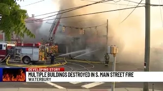 Cleanup, investigation underway after Waterbury fire impacts half a city block