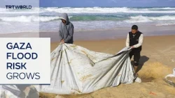 Displaced Palestinians face flood risk as winter approaches