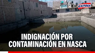 🔴🔵 Vecinos de Nasca indignados por contaminación de aguas servidas en obra de alcantarillado