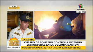 Bomberos de La Ceiba controlan incendio estructural en la colonia D´Antoni
