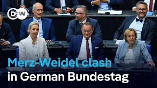 Merz calls AfD 'remigration' plan 'ethnic cleansing' in fiery debate | DW News