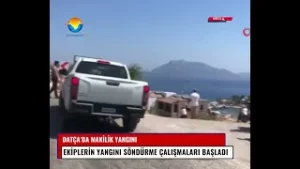 Datça'da makilik yangını başladı