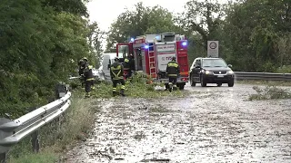 Pioggia, vento e grandine. Maltempo ad Arezzo, disagi e allagamenti