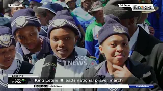 King Letsie III leads Lesotho national prayer march