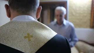 A field and routine visit by Father Firas Arida to several sick and elderly parishioners