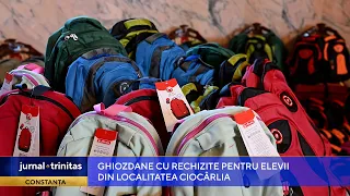 200 de elevi din localitatea constănțeană Ciocârlia au primit ghiozdane cu rechizite