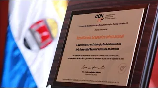 Presentation of the International Accreditation Certificate to the Psychology Program - UNAH