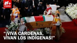 Indigenous communities bid farewell to Cuauhtémoc Cárdenas at Bellas Artes