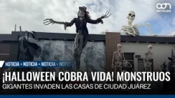 Halloween comes to life! Giant monsters invade homes in Ciudad Juárez