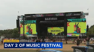 Rain makes for messy day 2 of Lollapalooza at Chicago's Grant Park