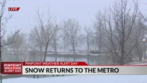 Snow returns to the metro