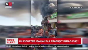 Un elicopter s a prabusit intr o piata de fructe din Iran.