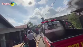 EMPAT RUMAH TERBAKAR DI DAHA SELATAN PENYEBAB MASIH DISELIDIKI