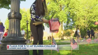 9/11 victims honored with 2,996 flags at Elmira College