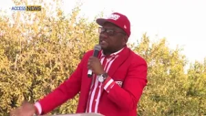 LOTTY MANYEPEZA AT A BDP RALLY