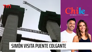 Simón Oliveros visited the "Central Pier" of the longest suspension bridge in Latin America