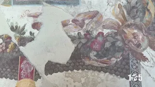 Pompeii Restoration of Dionysus Fresco July 25