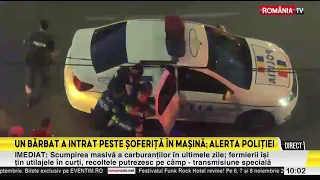 Alert in the capital, man subdued by police after jumping into a moving car